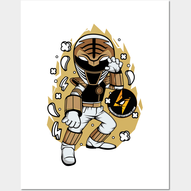 White Ranger Wall Art by Comic Collectors Guild 